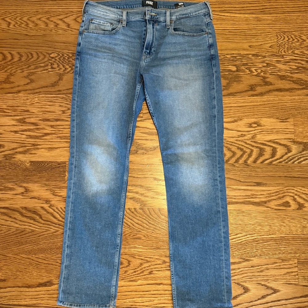 PAIGE Sky Blue Slim Fit Jeans